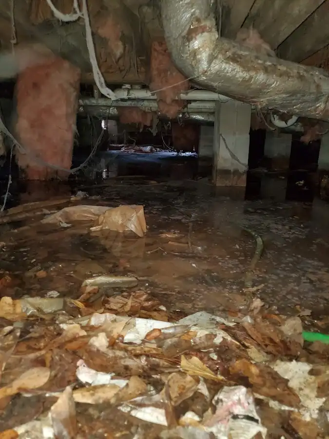 Crawl space flood assessment for Commercial Water Damage Restoration in Lauderdale Lakes